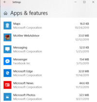 Setari Windows 10- Apps